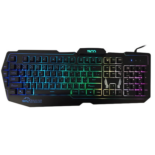 کیبورد گیمینگ تسکو مدل TK 8121، سوییچ ممبران، Full-Size، نورپردازی LED RGB