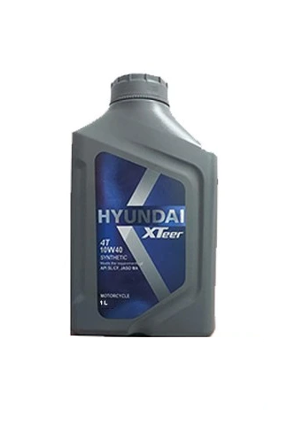 روغن موتورسیکلت 10W40 4T هیوندای 1L SL/,JASO MA. MA2 HYUNDAI XTEER    G500