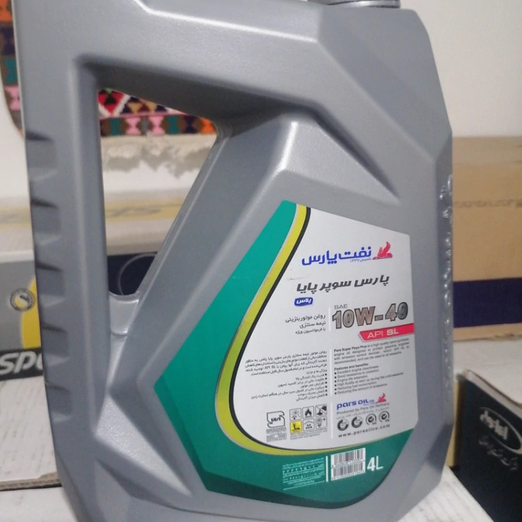 روغن موتور پارس سوپر پایا پلاس 4لیتری جدید 10w40 SL