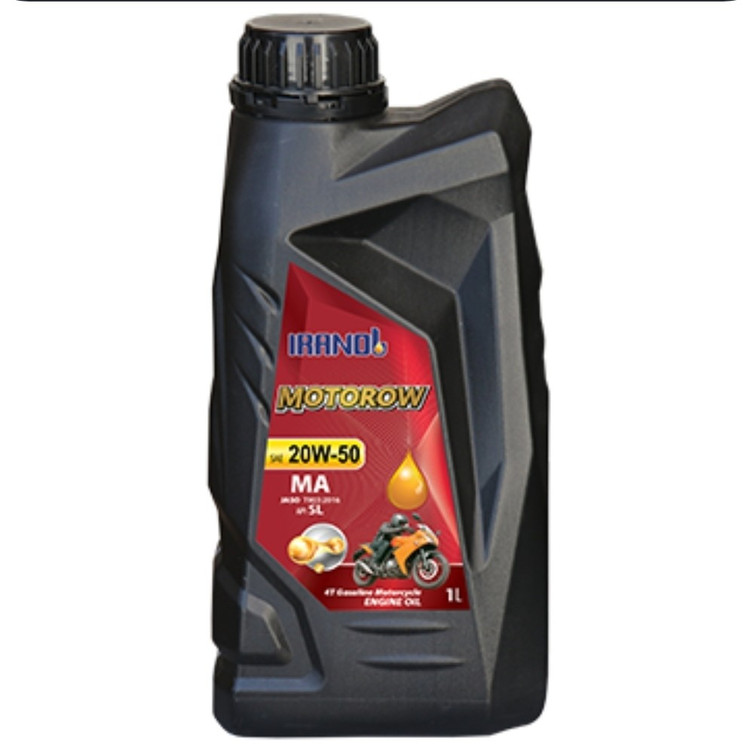پک دو عددی روغن موتورسیکلت ایرانول 1 لیتری SL 20W50 JASO MA